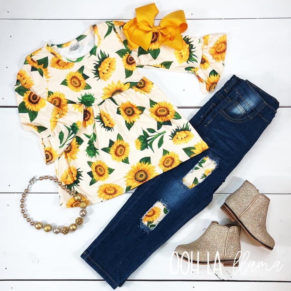 Super sunflower, pant set Ooh La llama